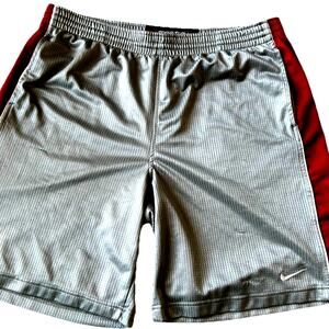 Nike Shorts Dazzle Shiny mens XL Silver Red Silky Baggy Basketball Long Y2K 90s